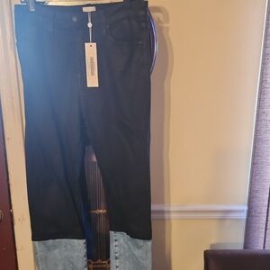 Jonathan Simkhai Black and Light Blue Ankle Jeans